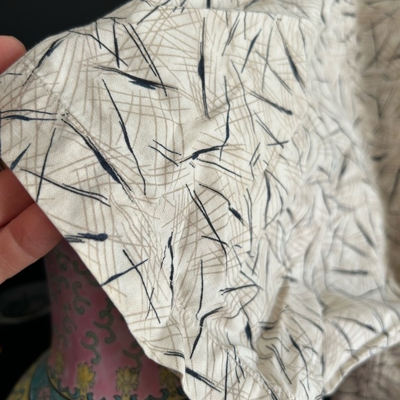 Vintage Classic Men's Casual Button Down Shirt - Cream and Black XXL - Picture 6 of 15